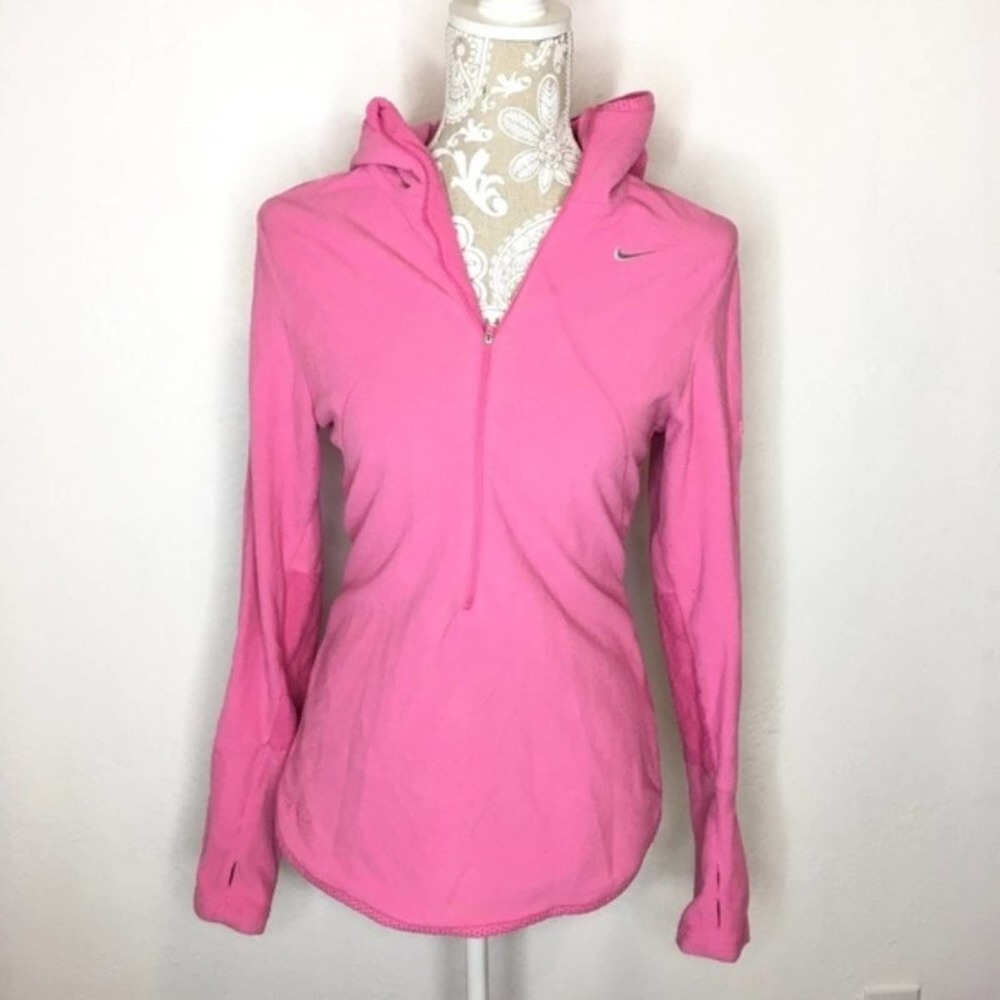 NIKE Small Therma Fit Pullover Hoodie Pink bh127 - Picture 1 of 7